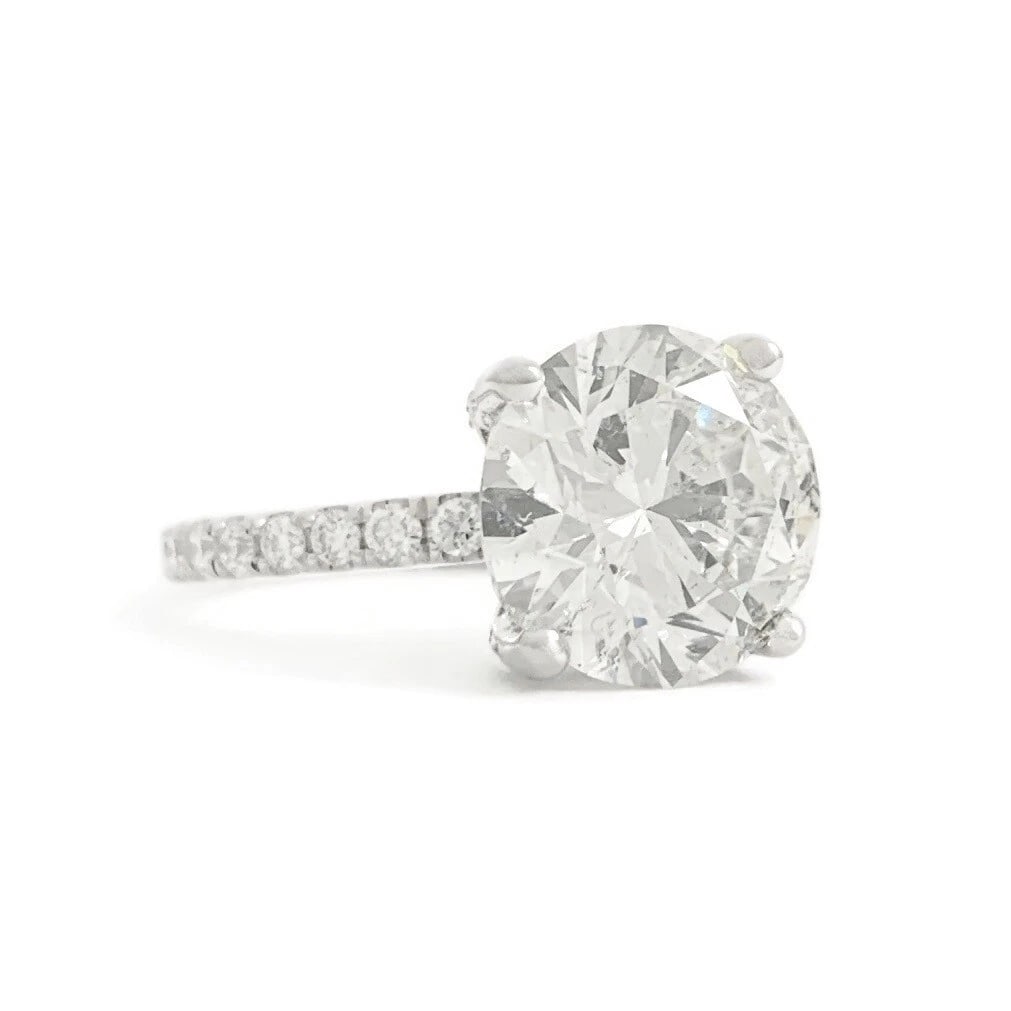EGL Round Solitaire Diamond Hidden Halo Engagement Ring 14K White Gold, 2.52 CTW: Title: EGL Round Solitaire Diamond Hidden Halo Engagement Ring 14K White Gold, 2.52 CTW Description: EGL Round Solitaire Diamond Hidden Halo Engagement Ring 14K White Gold, 2.52 CTW This is a