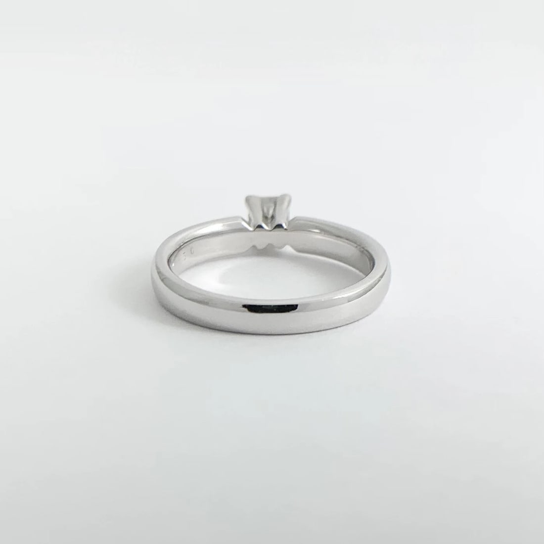 EGL Certified Princess Solitaire Diamond Engagement Ring 14K White Gold .52 CT - 8