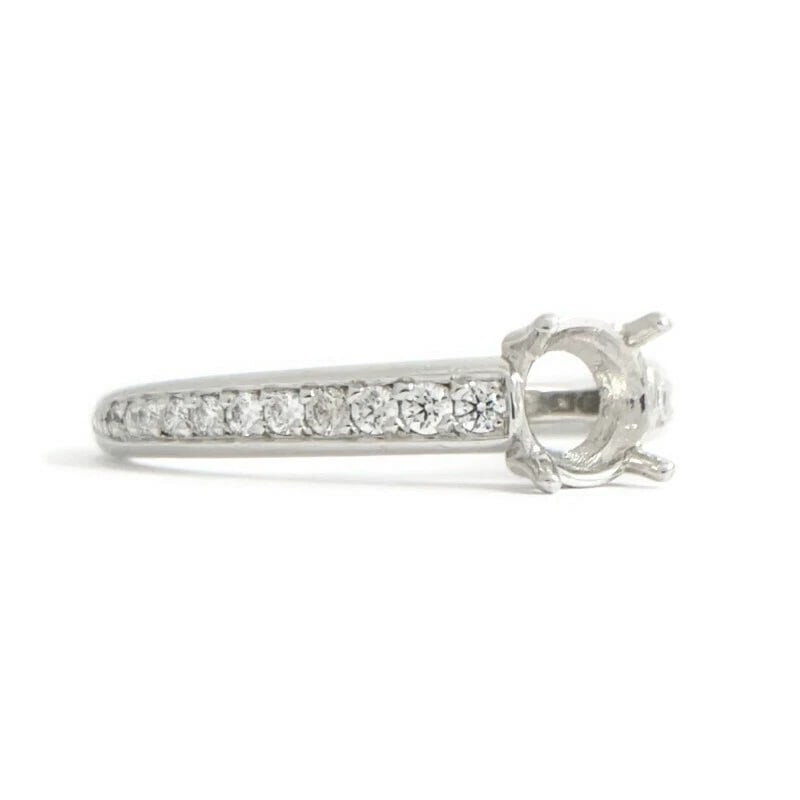 Round Diamond Engagement Ring Setting Mounting Platinum .30 CTW: Title: Round Diamond Engagement Ring Setting Mounting Platinum .30 CTW Description: Round Diamond Engagement Ring Setting Mounting Platinum .30 CTW This is a gorgeous diamond engagement ring mounting 