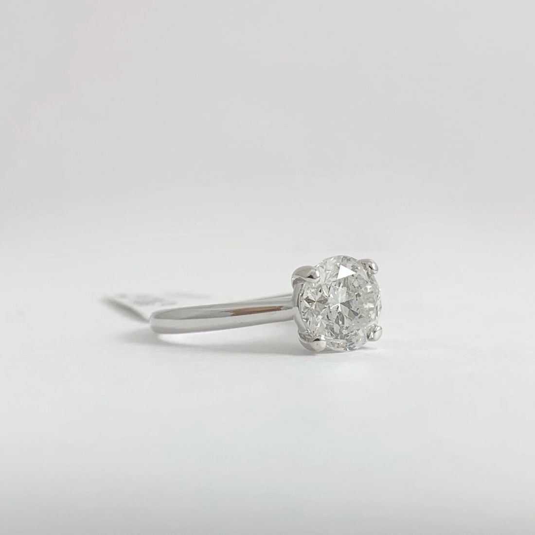Round Solitaire Diamond Engagement Ring 14K White Gold, 2.01 CT, 3.06 Grams - 9