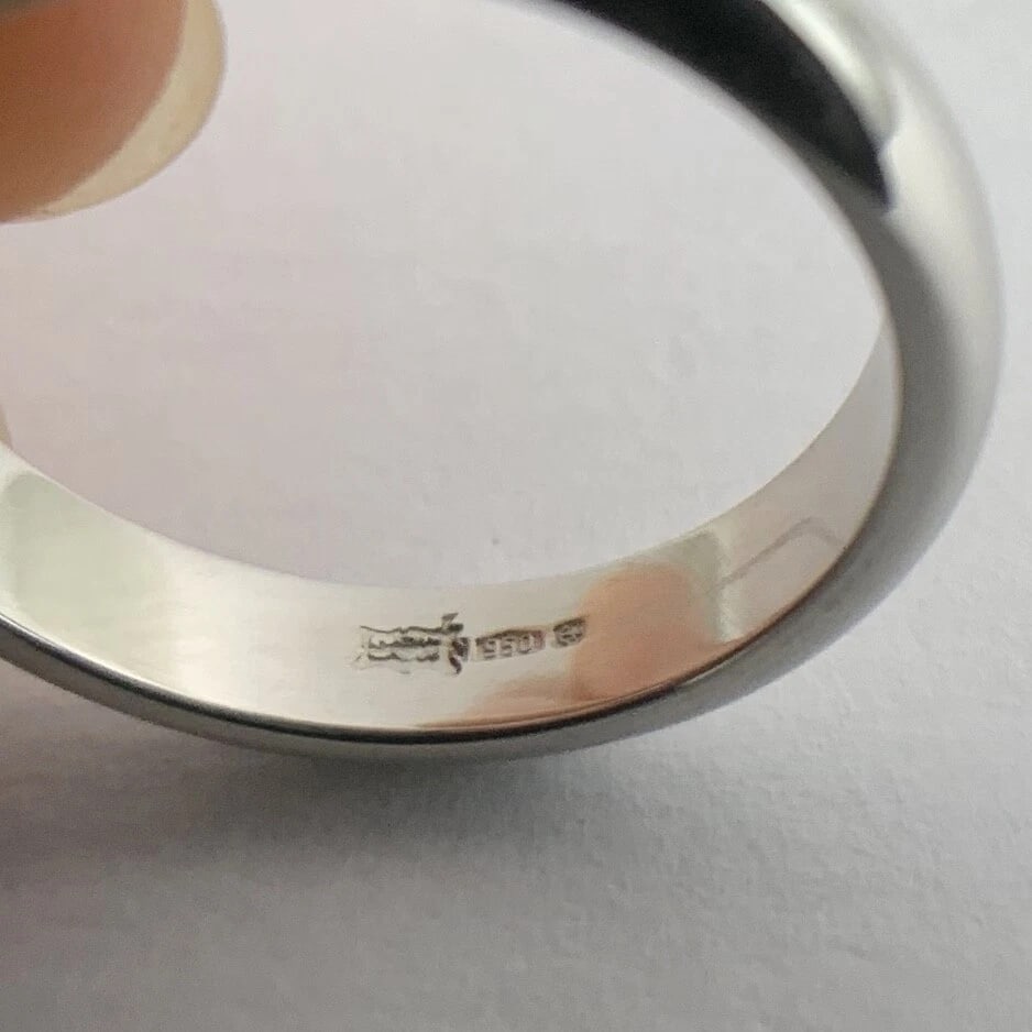 Plain Rounded Platinum Wedding Band Ring, Size 5.5, 3.1 mm, 5.26 Grams - 9