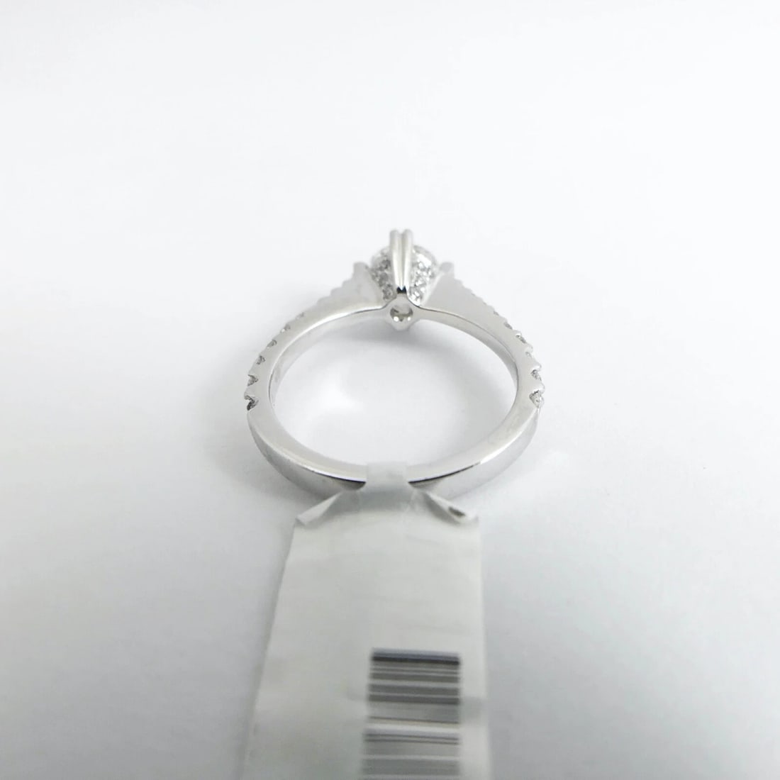 Round Diamond Cross Split Prong Engagement Ring 18K White Gold 1.43 CTW, 4.13 Gr - 6