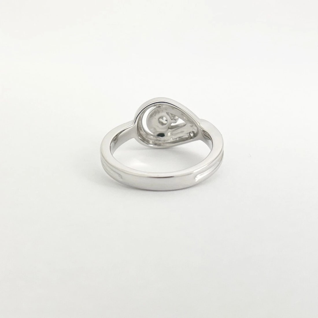 Asymmetrical Diamond Loop Open Eye Halo Ring 10K White Gold, .27 CTW, 4.39 Grams - 7