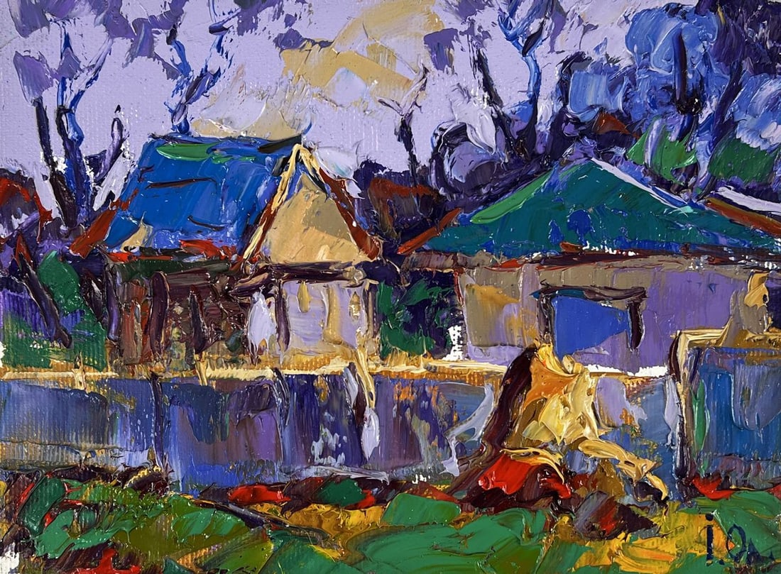 Oil painting Silence Among the Houses Oleksiy Ivanyuk - 3