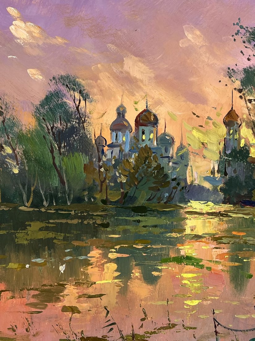 Oil painting Abandoned Boat on the River Yuriy Suprunchuk - 4