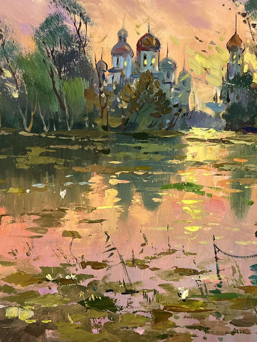 Oil painting Abandoned Boat on the River Yuriy Suprunchuk - 5