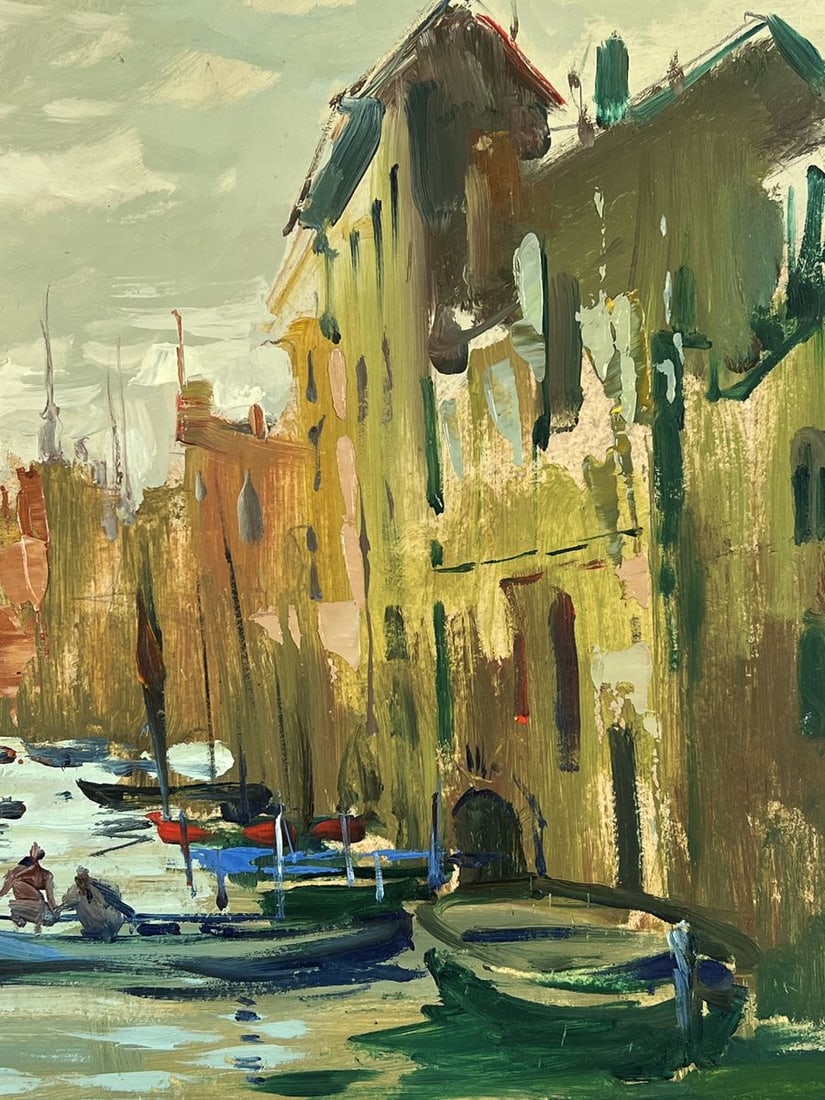 Oil painting River Roads in the Sea City Yuriy Suprunchuk - 10