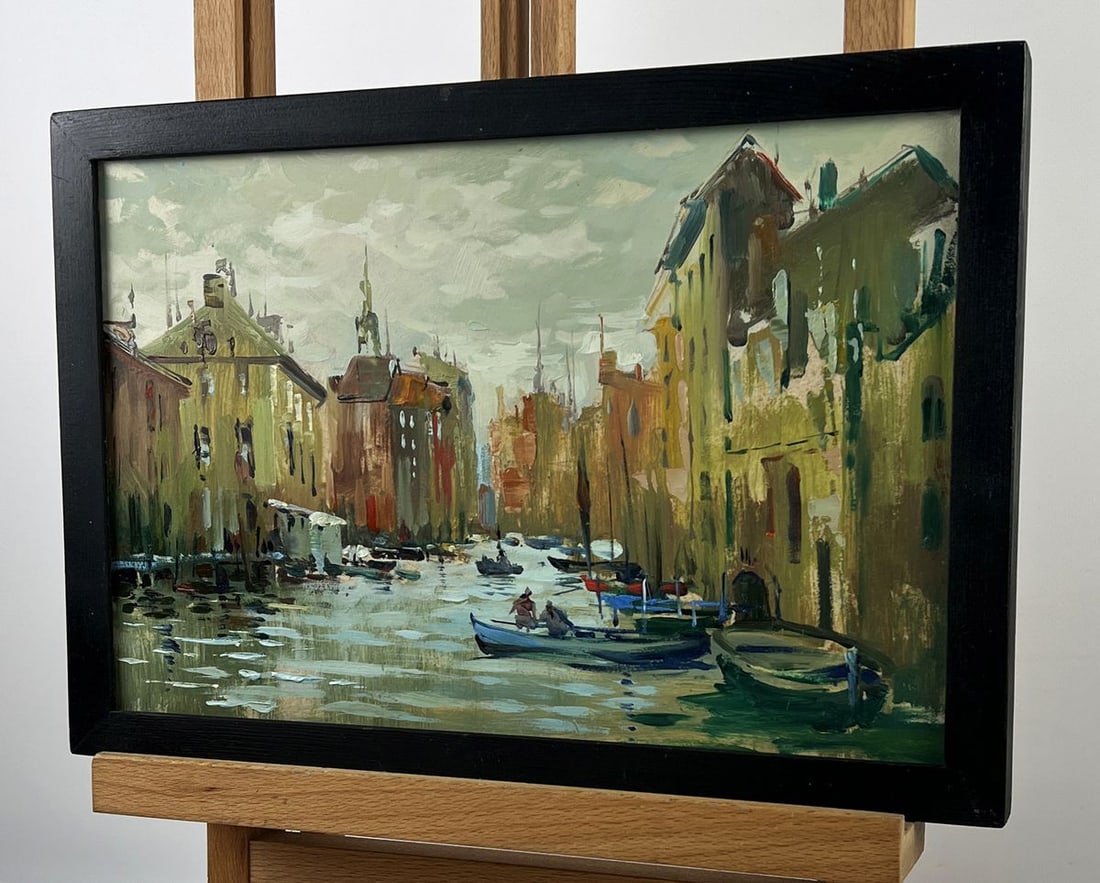 Oil painting River Roads in the Sea City Yuriy Suprunchuk - 2