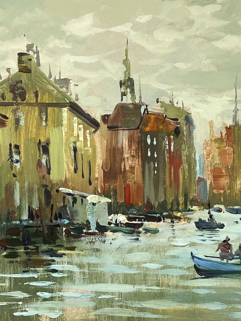 Oil painting River Roads in the Sea City Yuriy Suprunchuk - 4