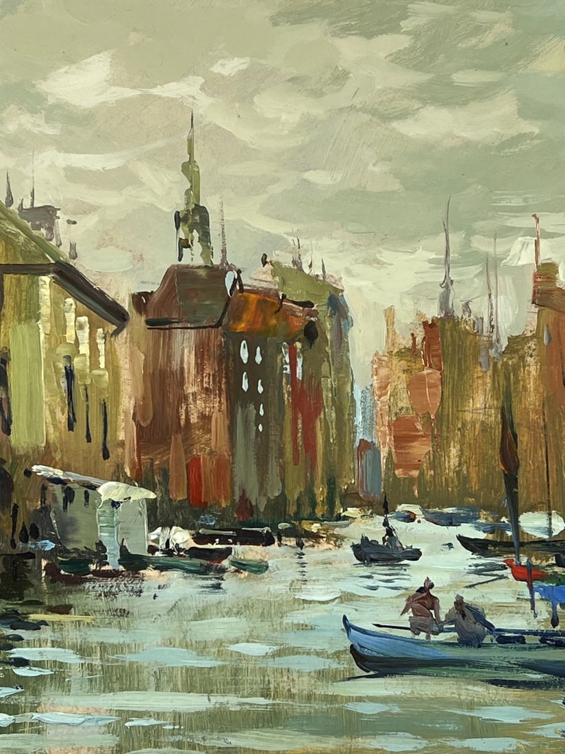Oil painting River Roads in the Sea City Yuriy Suprunchuk - 5