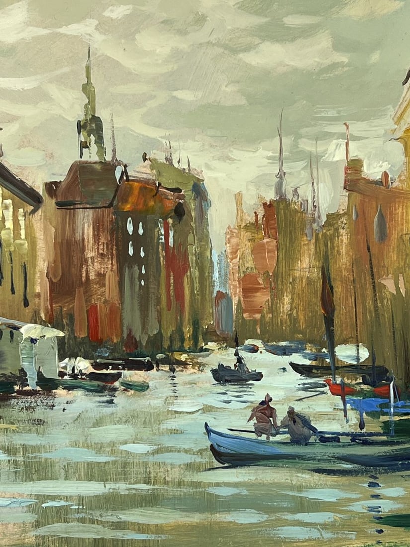 Oil painting River Roads in the Sea City Yuriy Suprunchuk - 6