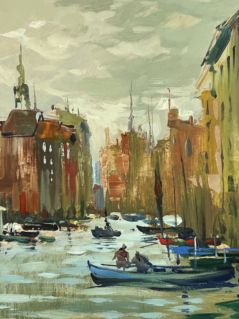 Oil painting River Roads in the Sea City Yuriy Suprunchuk - 7