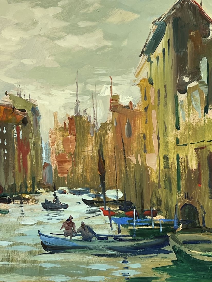 Oil painting River Roads in the Sea City Yuriy Suprunchuk - 8