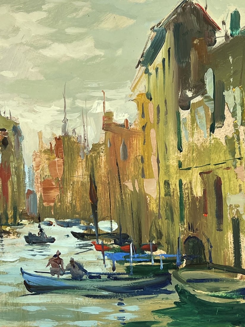 Oil painting River Roads in the Sea City Yuriy Suprunchuk - 9