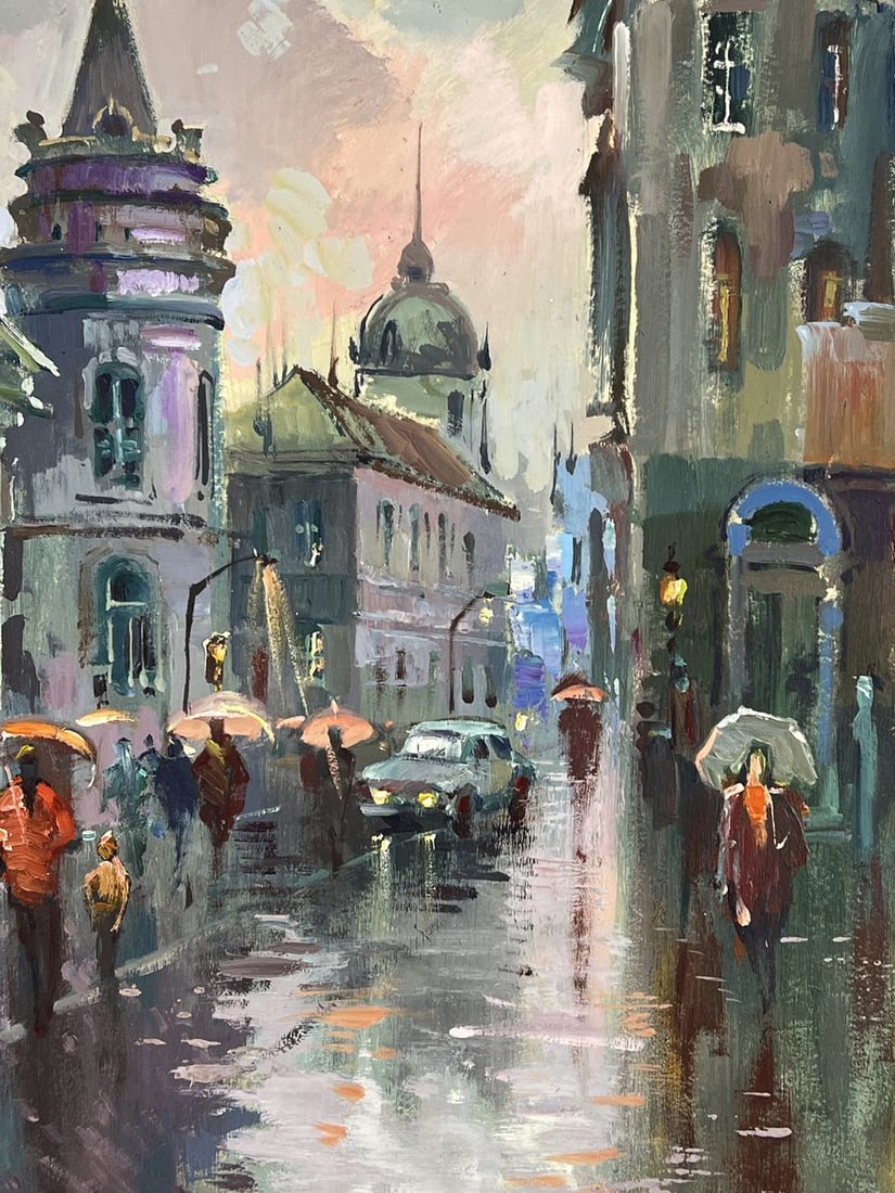 Oil painting Evening City During Rain Yuriy Suprunchuk - 10