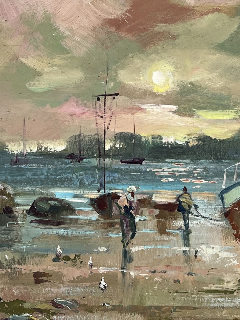 Oil painting The ship is moored to the shore Yuriy Suprunchuk - 4