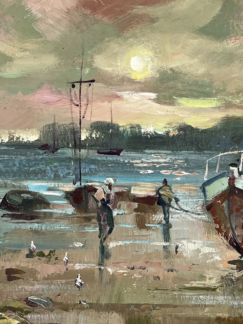 Oil painting The ship is moored to the shore Yuriy Suprunchuk - 5