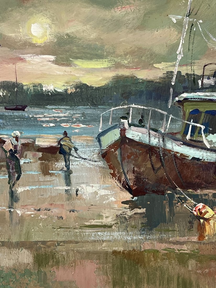 Oil painting The ship is moored to the shore Yuriy Suprunchuk - 7