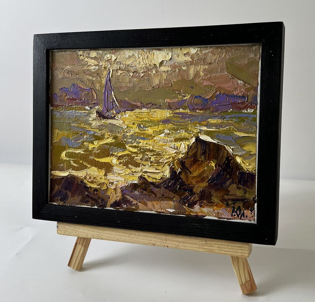 Oil painting Quiet Surface of Water at Sunset Oleksiy Ivanyuk - 2