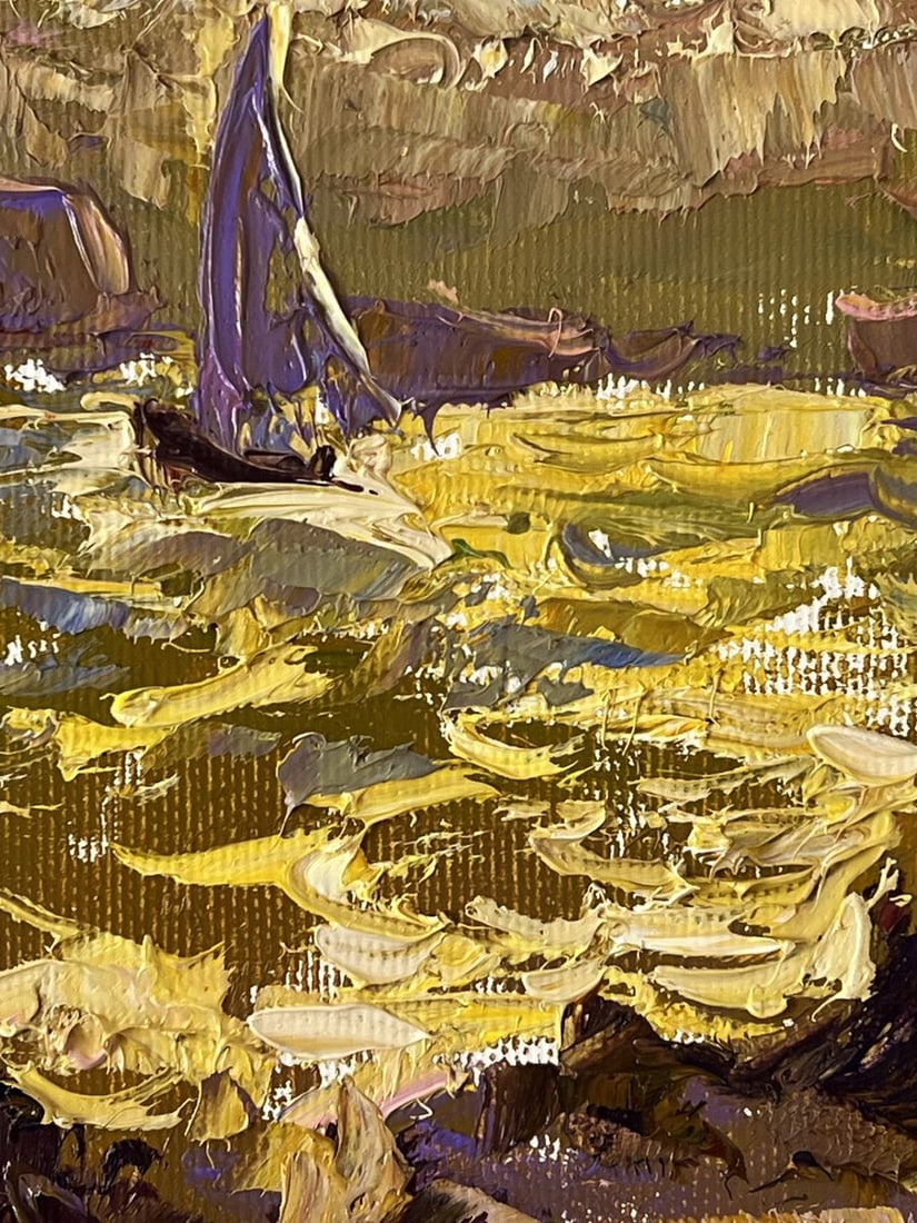 Oil painting Quiet Surface of Water at Sunset Oleksiy Ivanyuk - 5