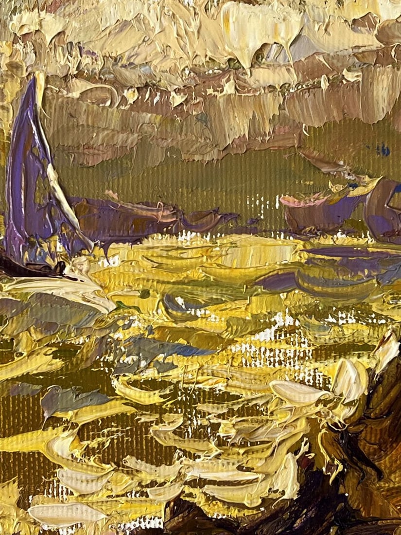 Oil painting Quiet Surface of Water at Sunset Oleksiy Ivanyuk - 6