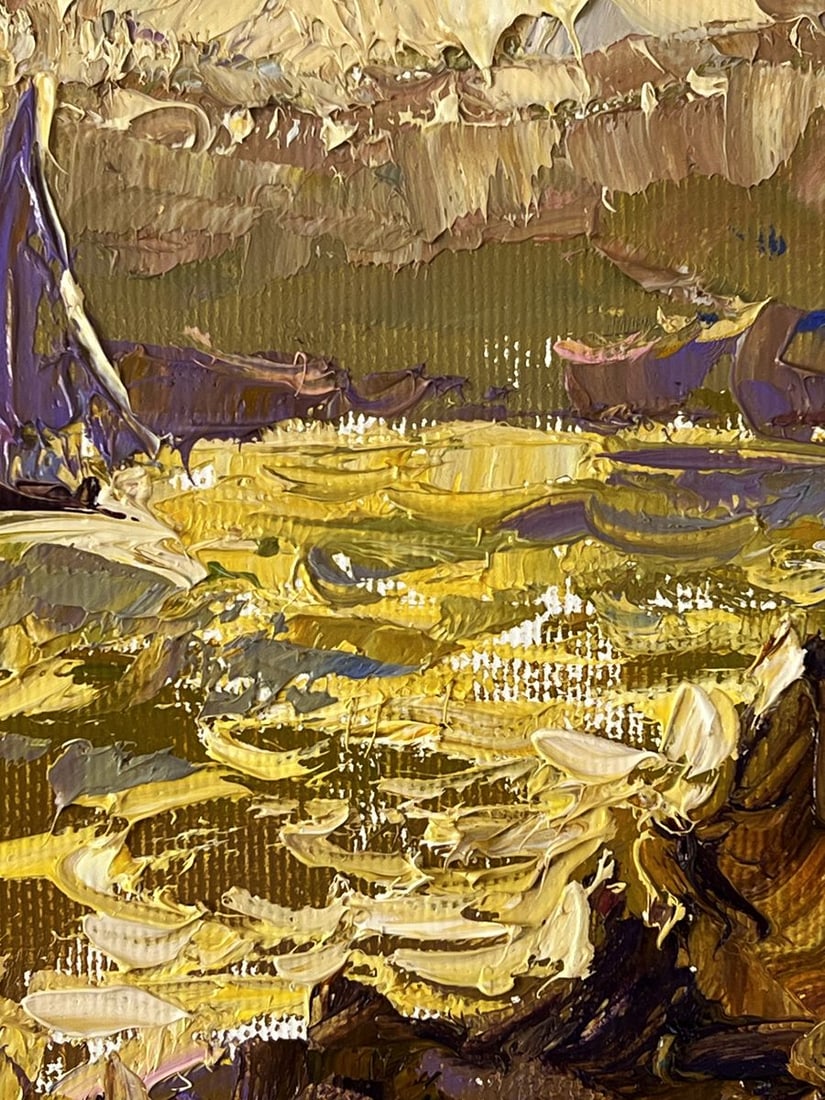 Oil painting Quiet Surface of Water at Sunset Oleksiy Ivanyuk - 7
