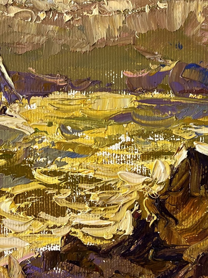 Oil painting Quiet Surface of Water at Sunset Oleksiy Ivanyuk - 8