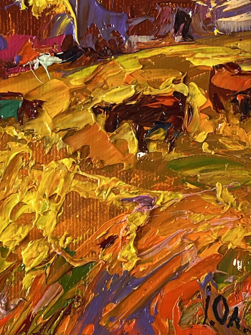 Oil painting Golden Sunset in the Steppe Oleksiy Ivanyuk - 10