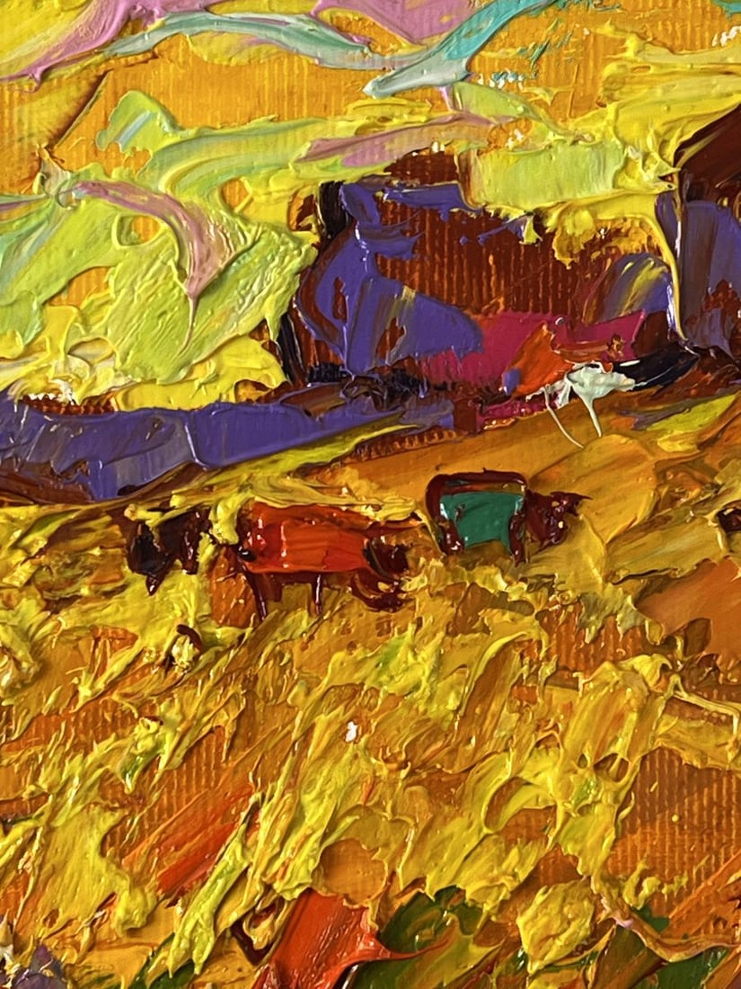 Oil painting Golden Sunset in the Steppe Oleksiy Ivanyuk - 6