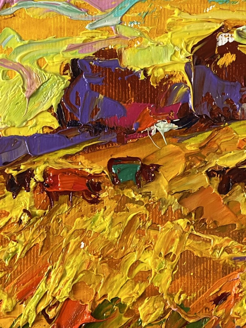 Oil painting Golden Sunset in the Steppe Oleksiy Ivanyuk - 8