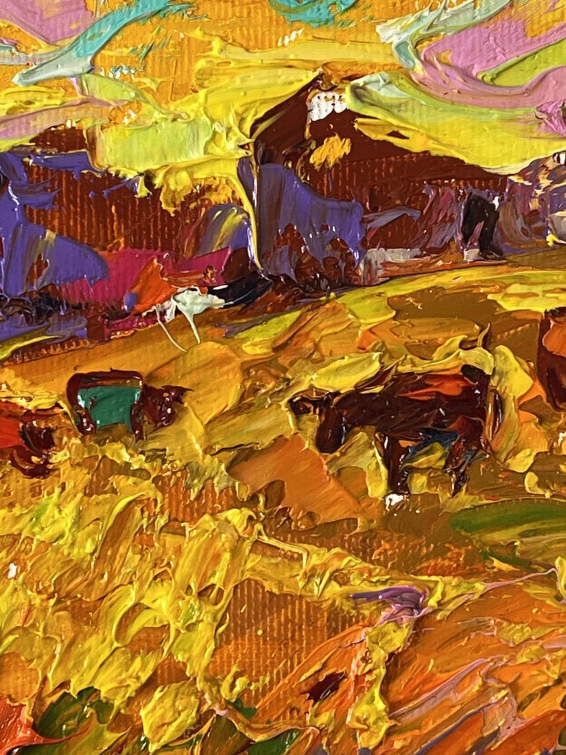 Oil painting Golden Sunset in the Steppe Oleksiy Ivanyuk - 9
