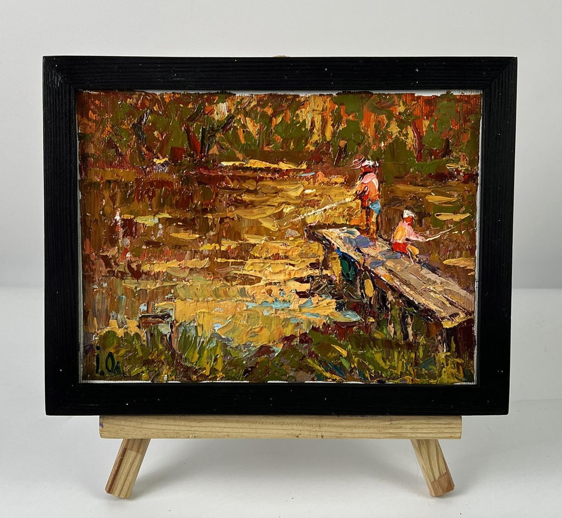 Oil painting A Warm Evening of Two Fishermen Oleksiy Ivanyuk (1 of 11)