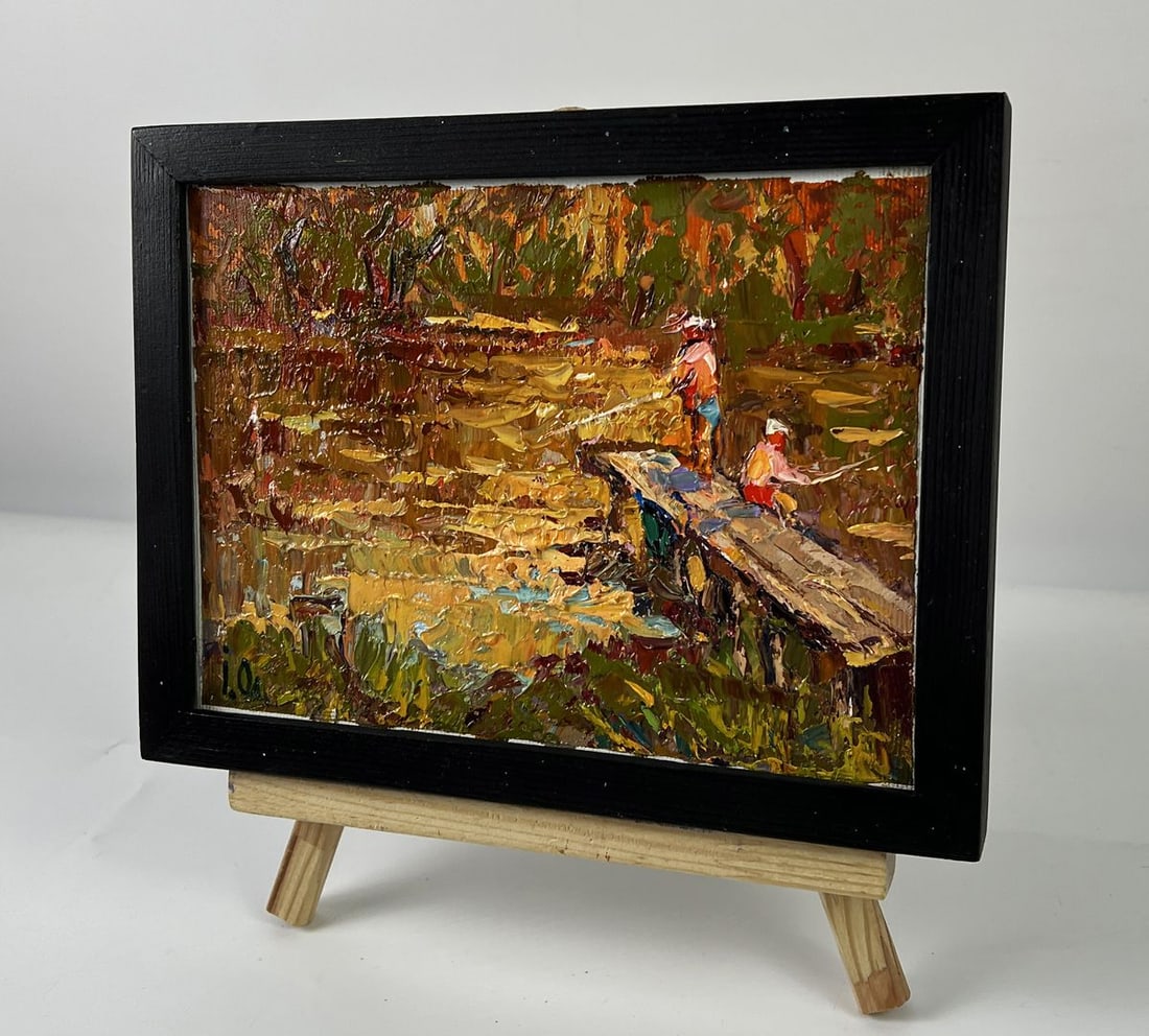 Oil painting A Warm Evening of Two Fishermen Oleksiy Ivanyuk - 2
