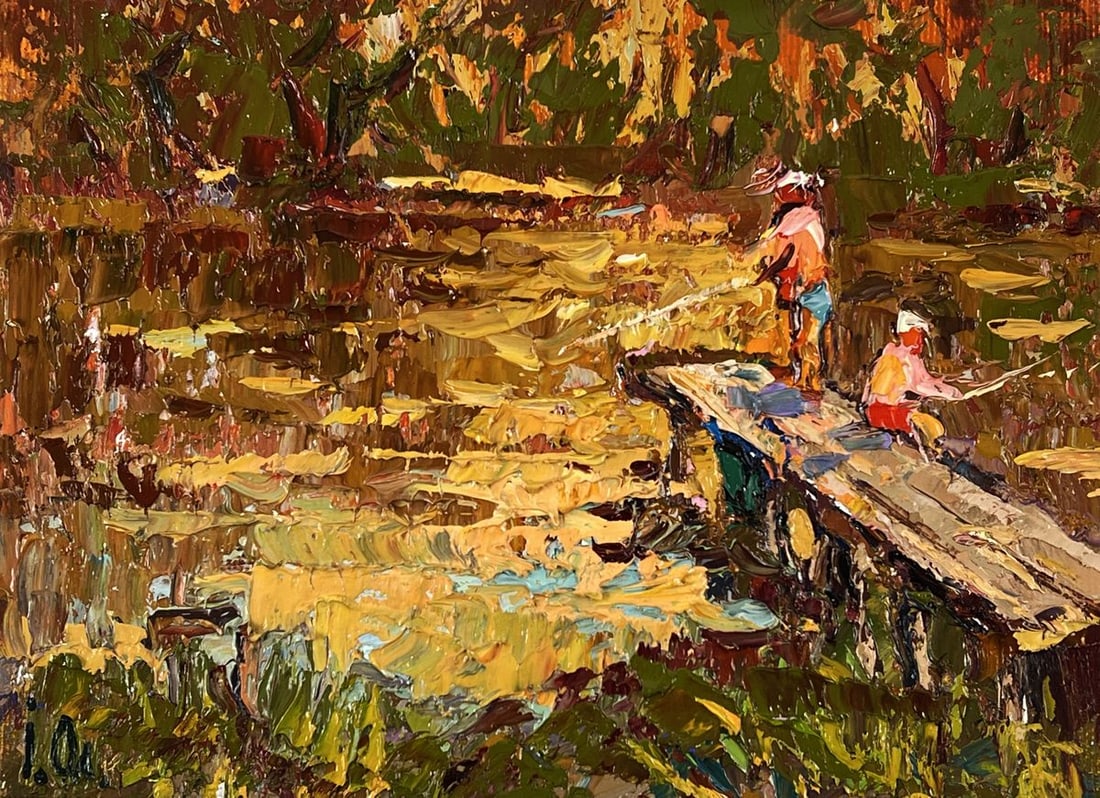 Oil painting A Warm Evening of Two Fishermen Oleksiy Ivanyuk - 3