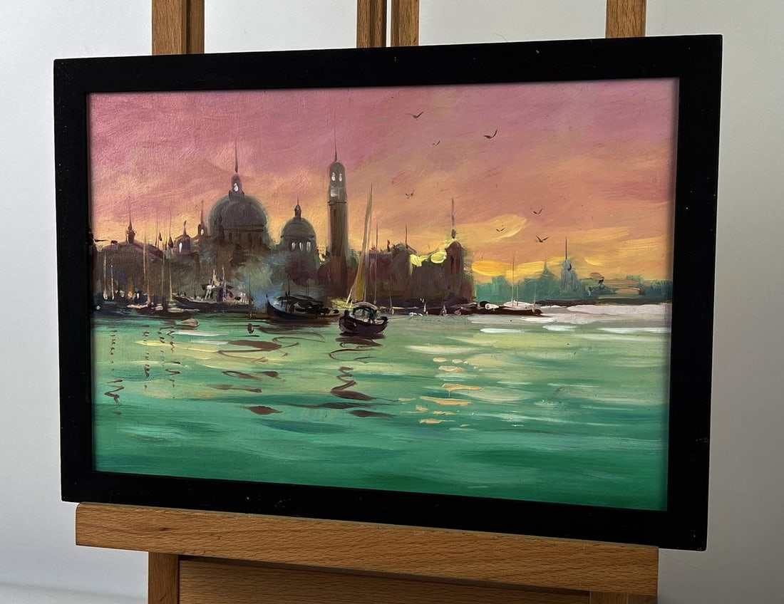 Oil painting Sunset on the Sea in Front of the City Yuriy Suprunchuk - 2