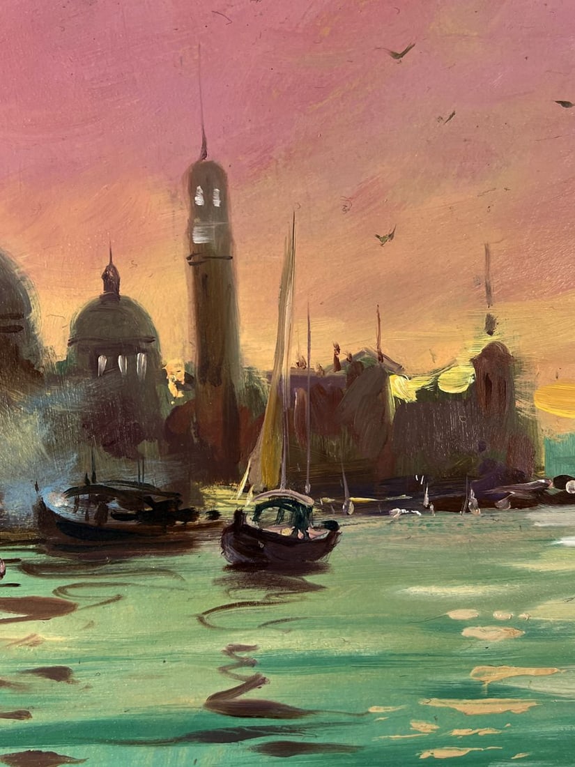 Oil painting Sunset on the Sea in Front of the City Yuriy Suprunchuk - 6