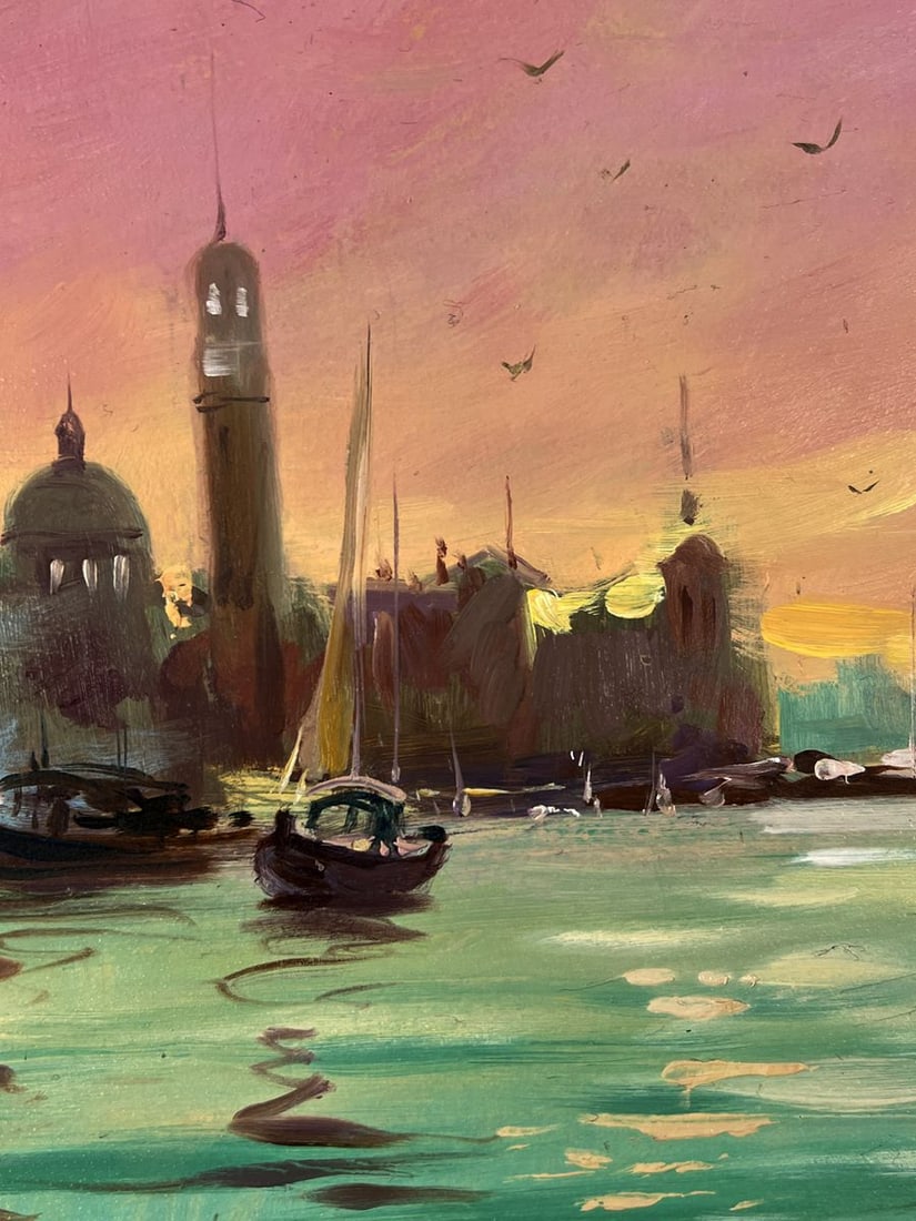 Oil painting Sunset on the Sea in Front of the City Yuriy Suprunchuk - 7