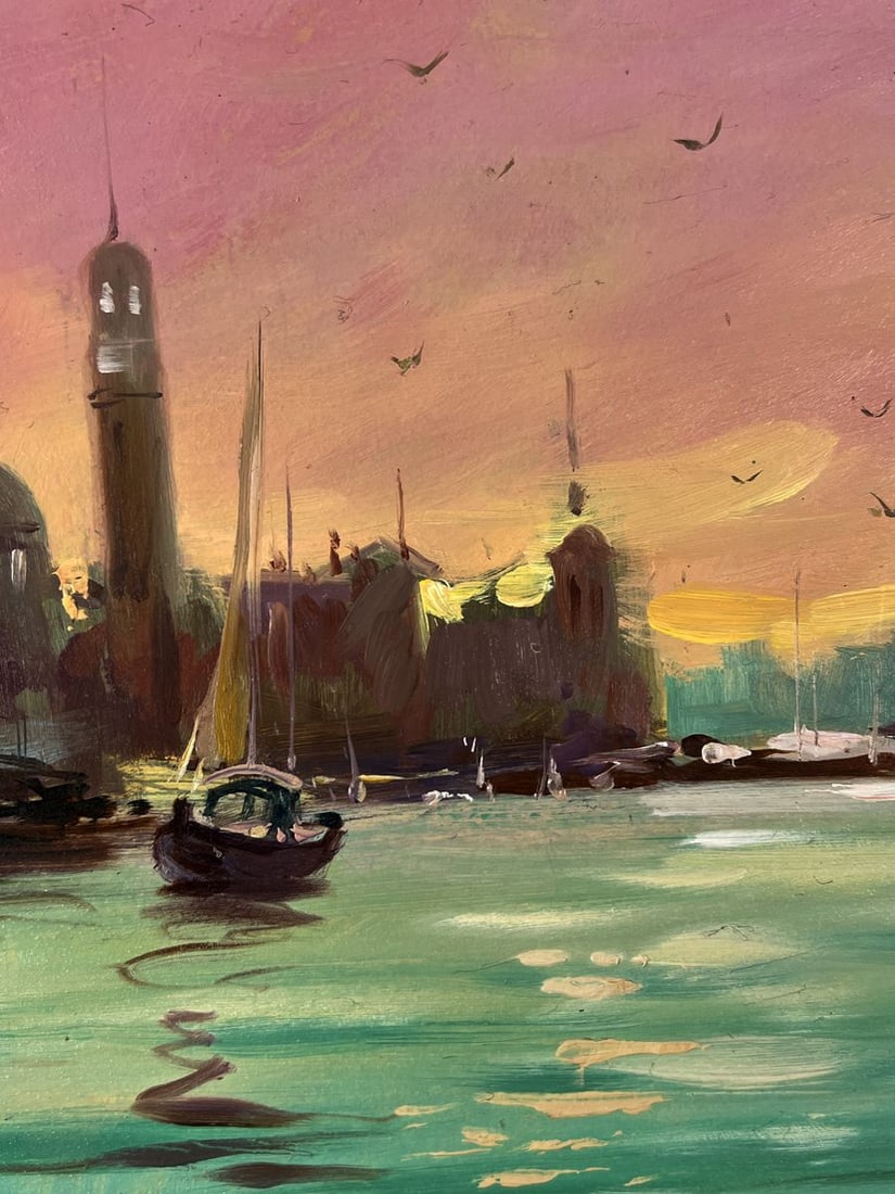 Oil painting Sunset on the Sea in Front of the City Yuriy Suprunchuk - 8