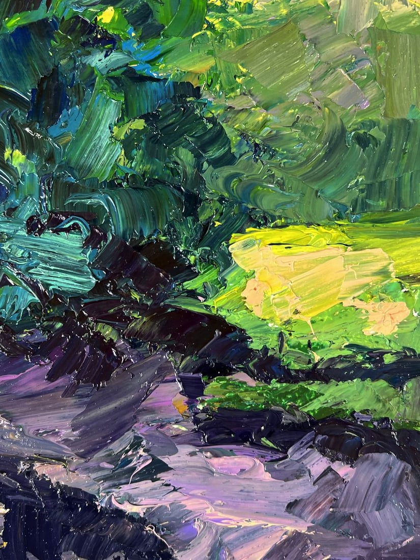 Oil painting A walk through the evening forest Boris Serdyuk - 10