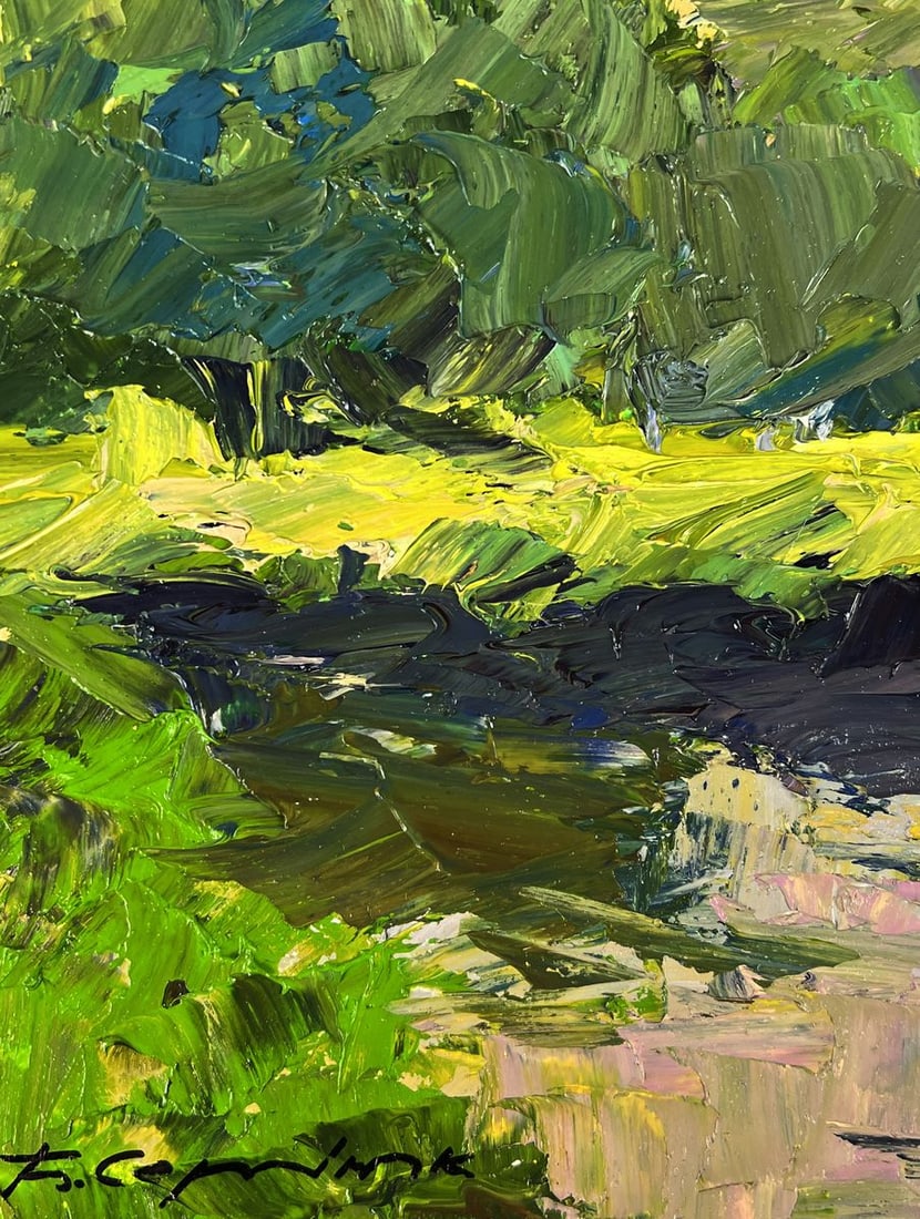 Oil painting A walk through the evening forest Boris Serdyuk - 5