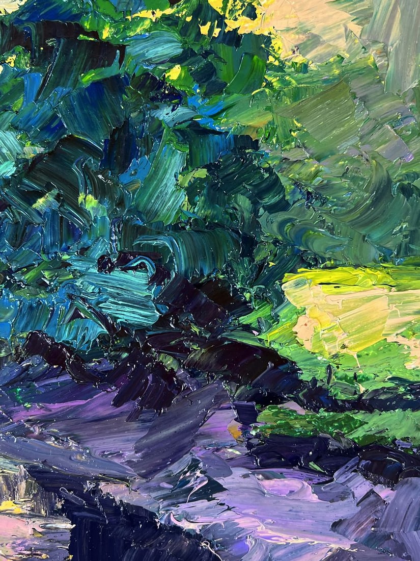 Oil painting A walk through the evening forest Boris Serdyuk - 8