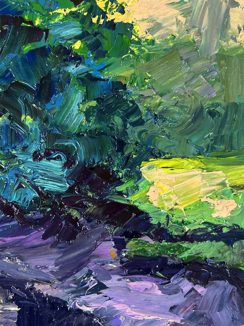 Oil painting A walk through the evening forest Boris Serdyuk - 9