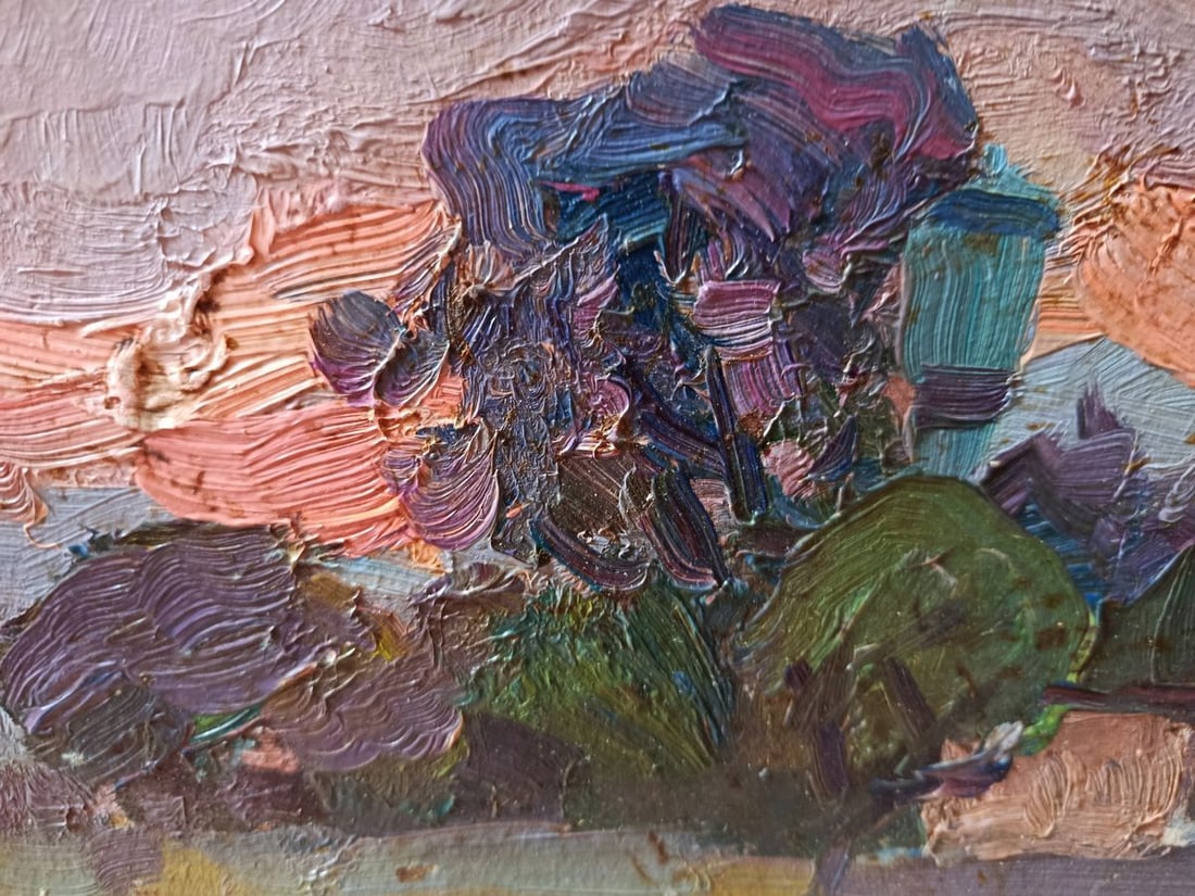 Oil painting Evening has come in the forest Unknown artist - 2