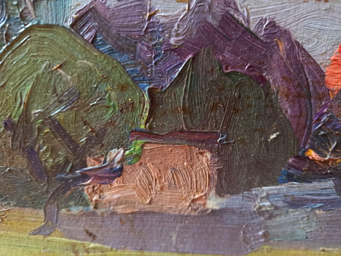 Oil painting Evening has come in the forest Unknown artist - 6