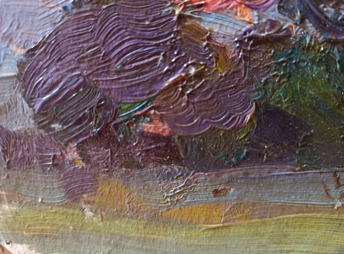 Oil painting Evening has come in the forest Unknown artist - 7