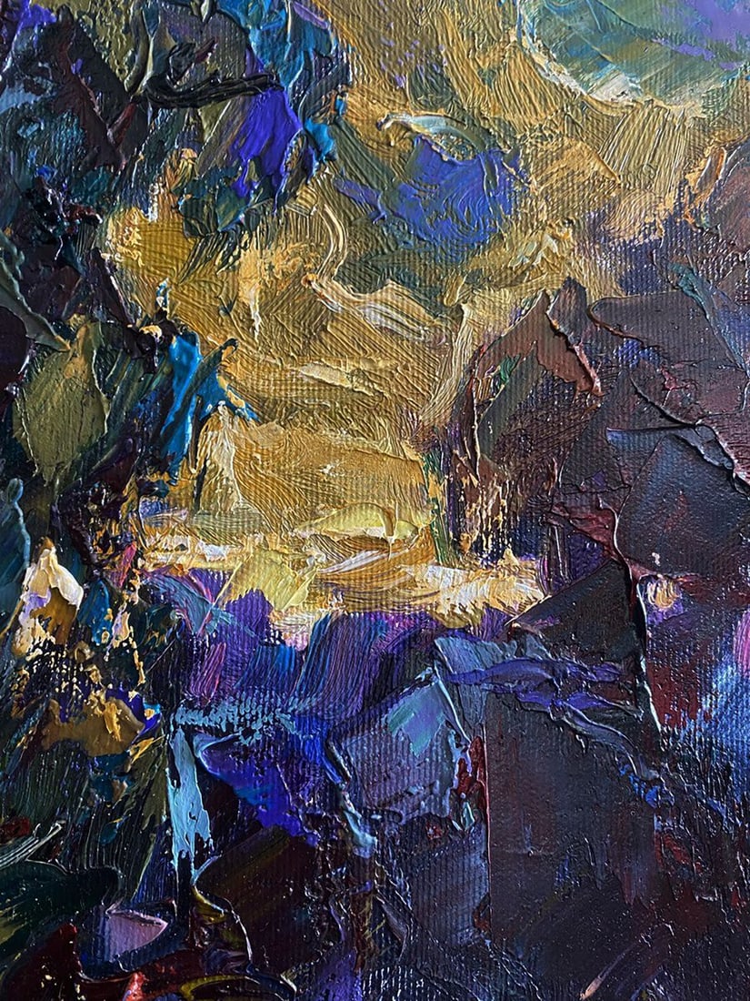 Oil painting Sunset over the forest Oleksiy Ivanyuk - 4