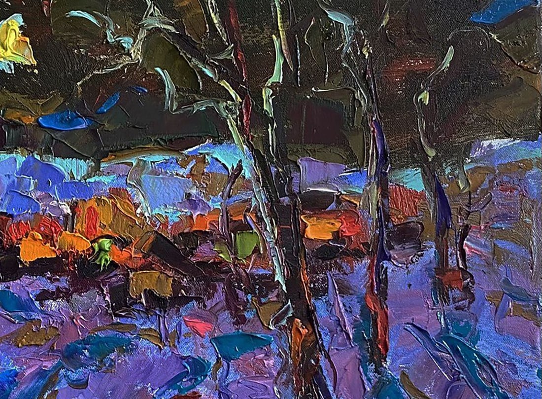 Oil painting Moonlit night in the field Oleksiy Ivanyuk - 7