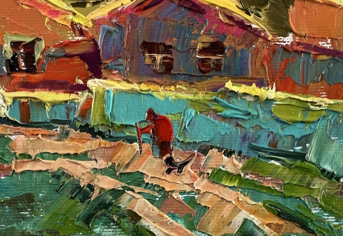 Oil painting A warm village evening Oleksiy Ivanyuk - 6