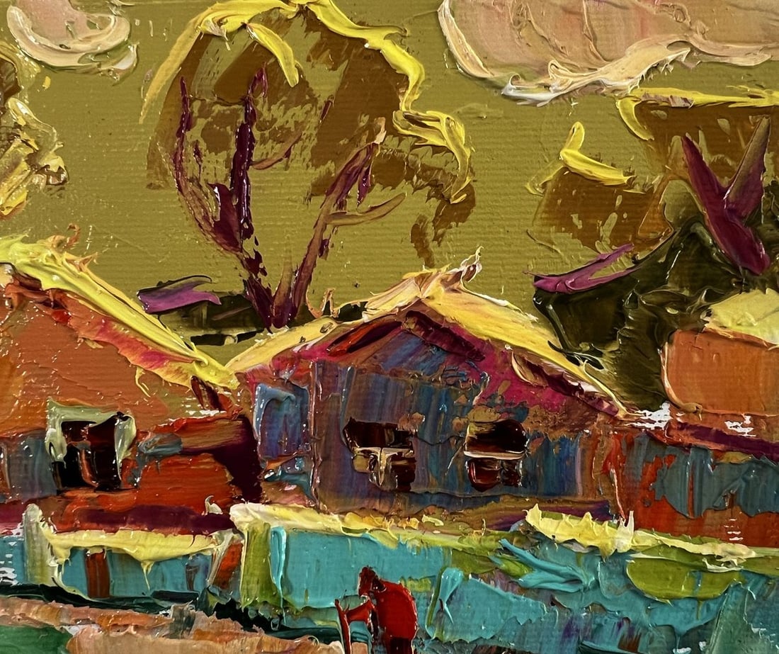 Oil painting A warm village evening Oleksiy Ivanyuk - 7