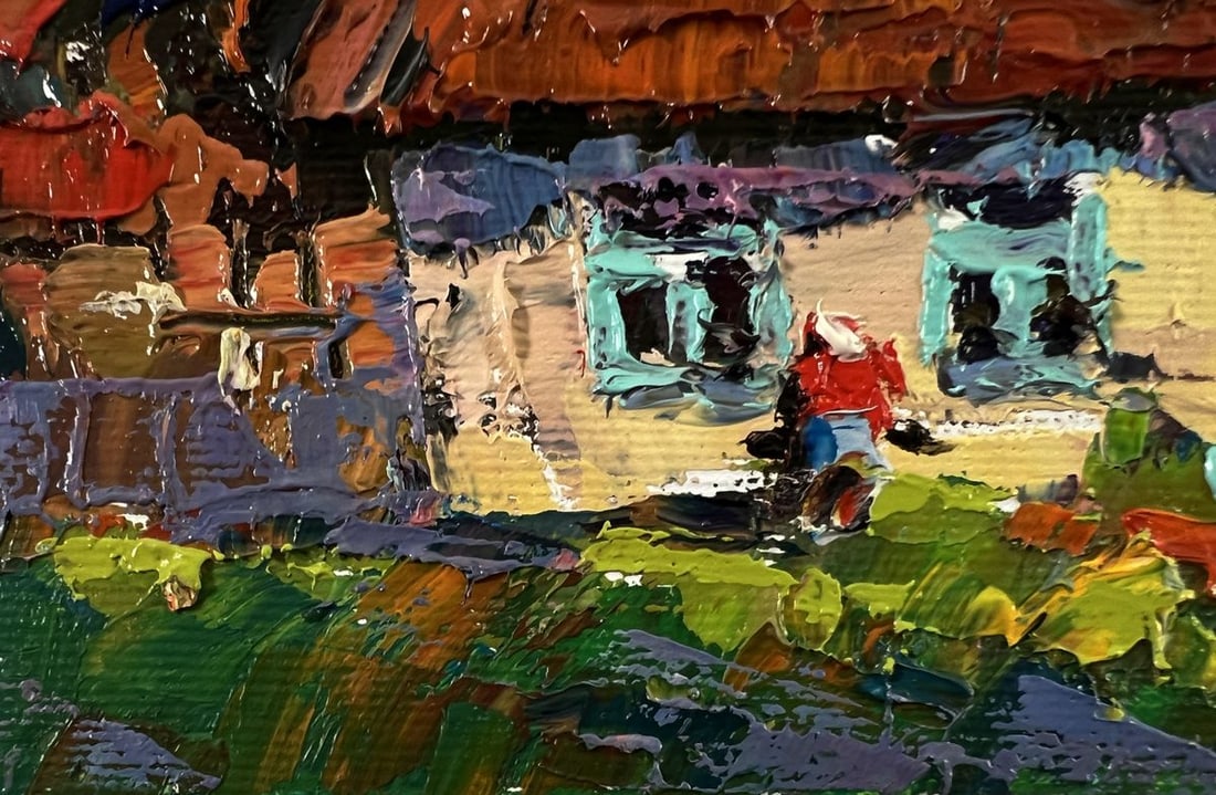 Oil painting Evening village courtyard Oksana Ivanyuk - 6